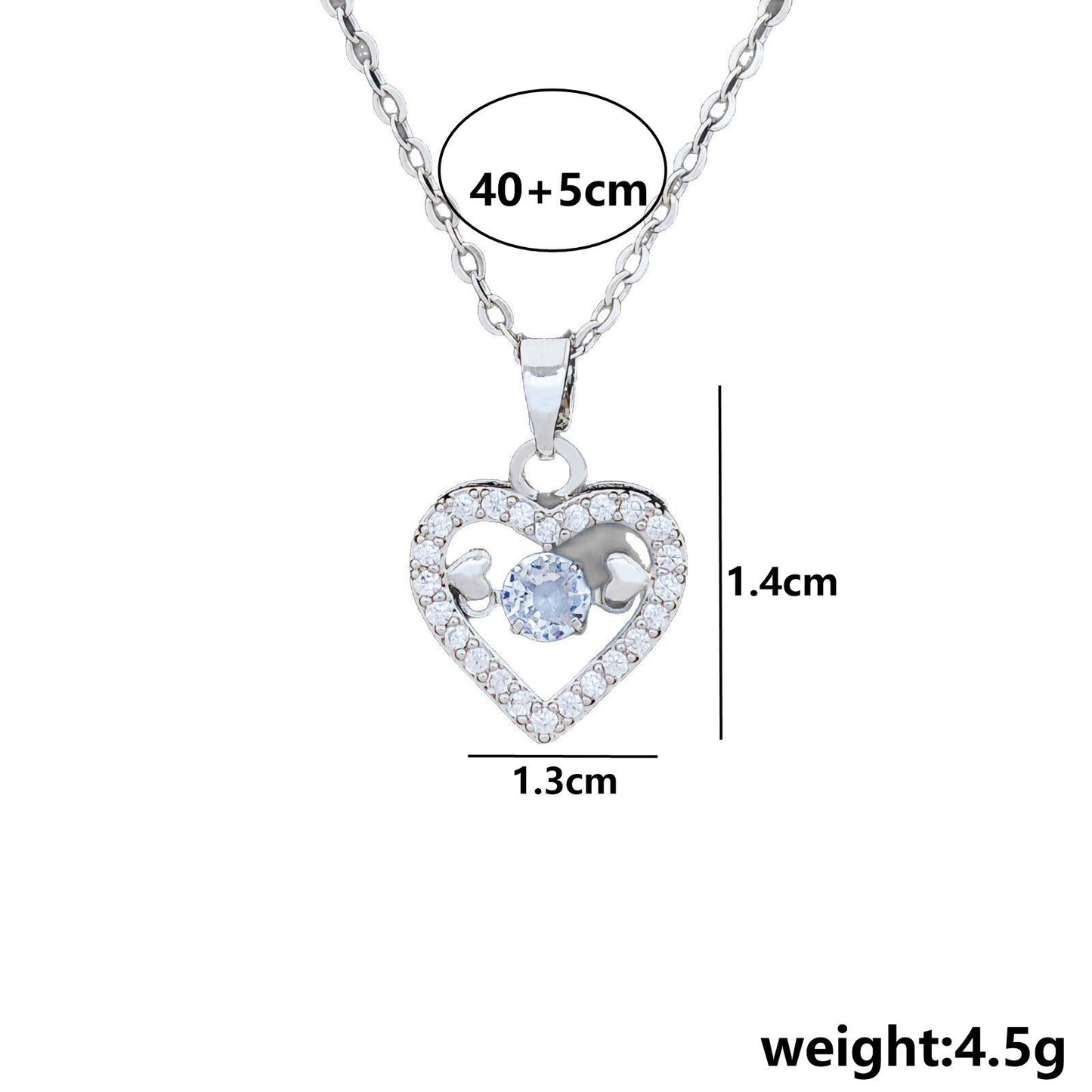 Women's Smart Heart Pulsatile Titanium Steel Colorfast Necklace