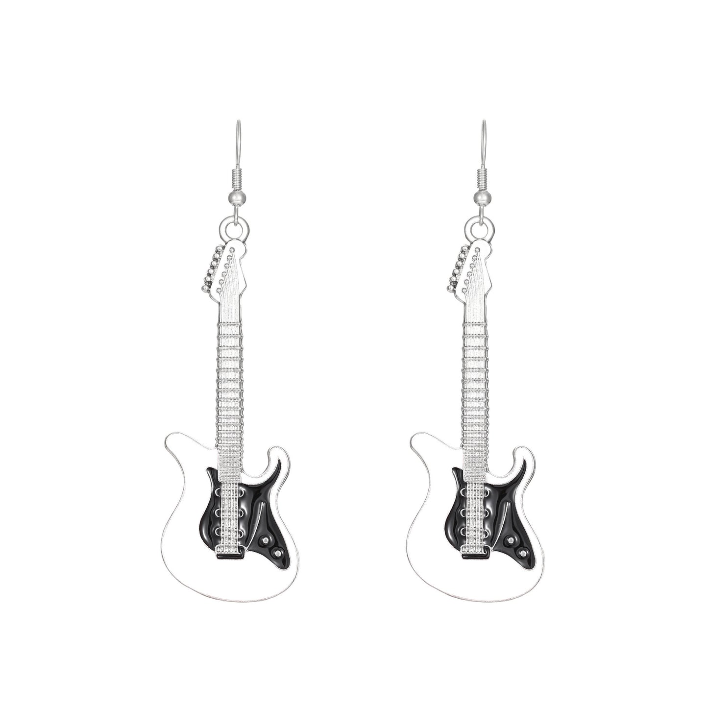 Women's & Men's Steel Guitar Punk Hip Hop Creative Design Electric Sweater Chain Jewelry Set