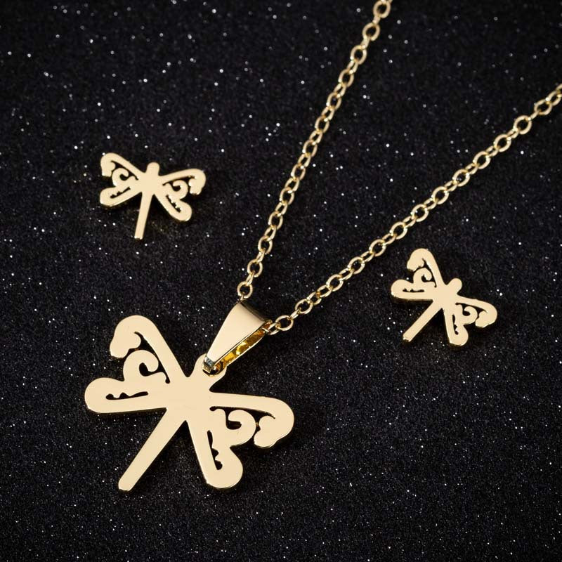Animal Three-piece Fashion Geometry Pattern Gesture Necklaces