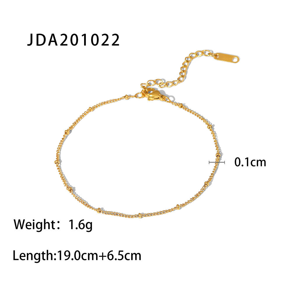 Women's Style Retro Gold Cross Fine Anklet Bracelets