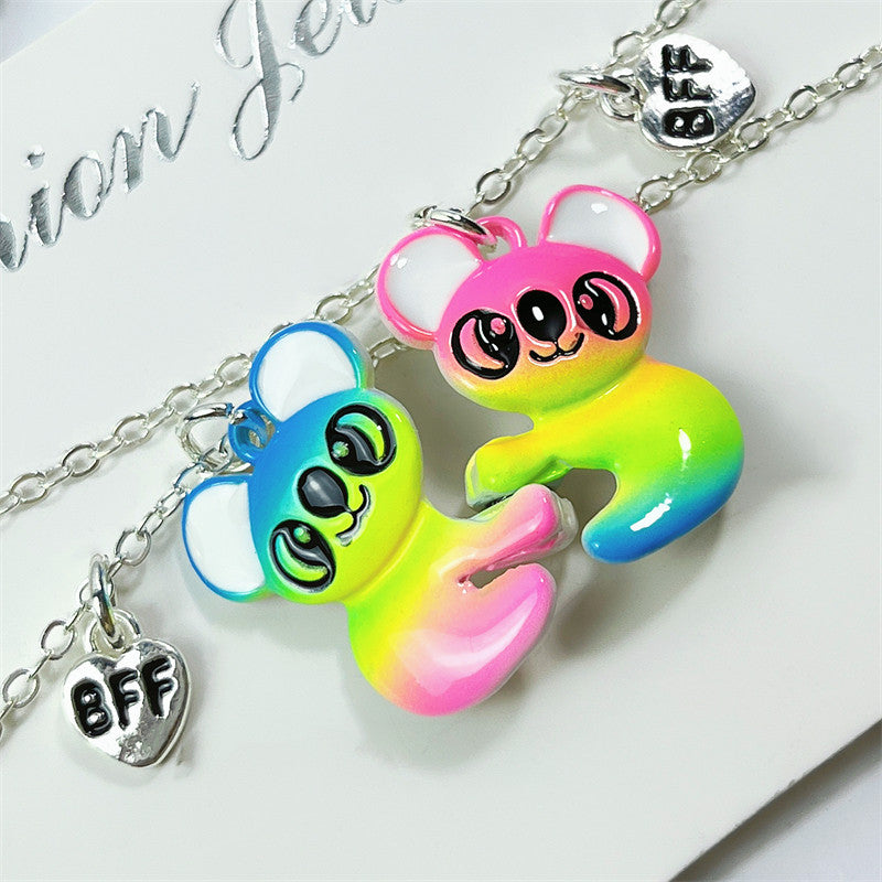 Colorful Koalas Good Friend Cute Fashion Necklaces