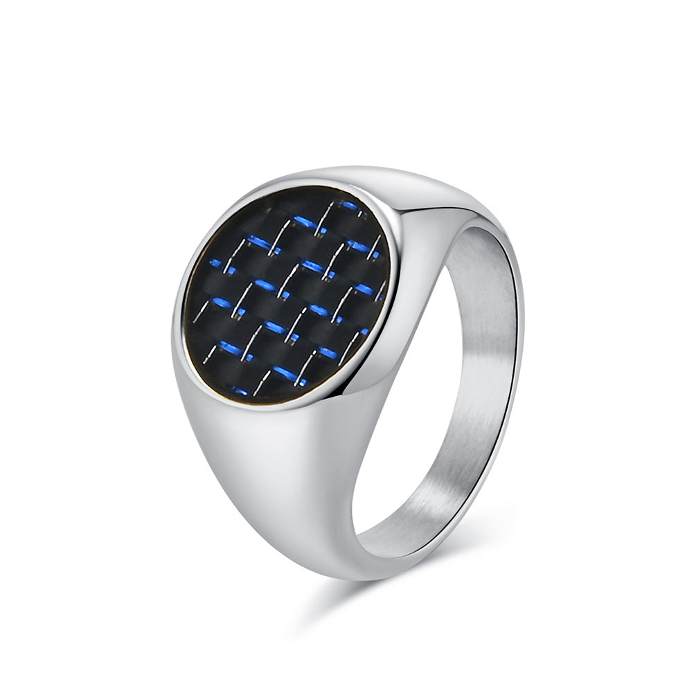 Men's Carbon Fiber Special Interest Light Luxury Rings