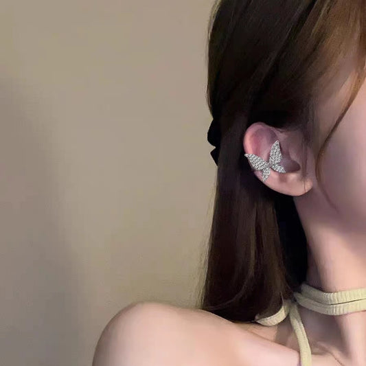 Female No Pierced Feeling Cold Wind Cool Flash Diamond Summer Earrings