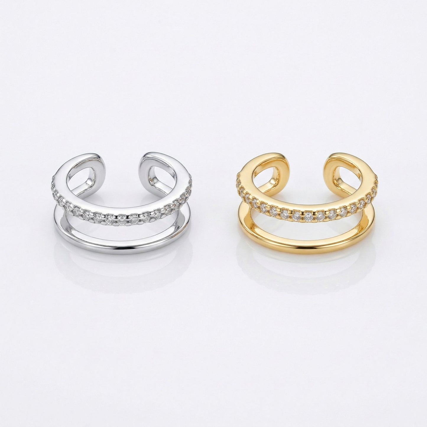 Copper Micro Inlaid Zircon Shaped Exquisite Versatile Without Ear Clip