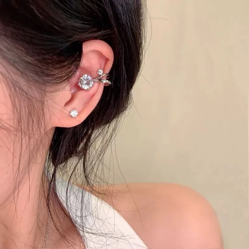 Flash Zircon Female Niche High Sense Temperament Wild Light Luxury Ear Clip