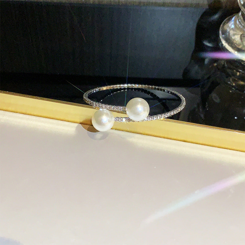 Rhinestone Zircon Elastic Laminated Adjustable Female Bracelets