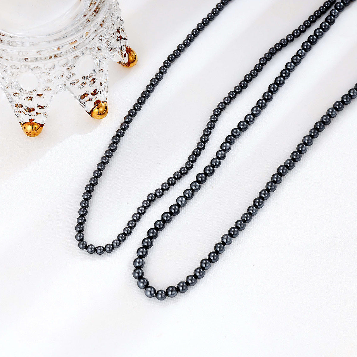 Women's Sier Pearl Niche Temperament Jewelry Light Luxury High-grade Gray Necklaces