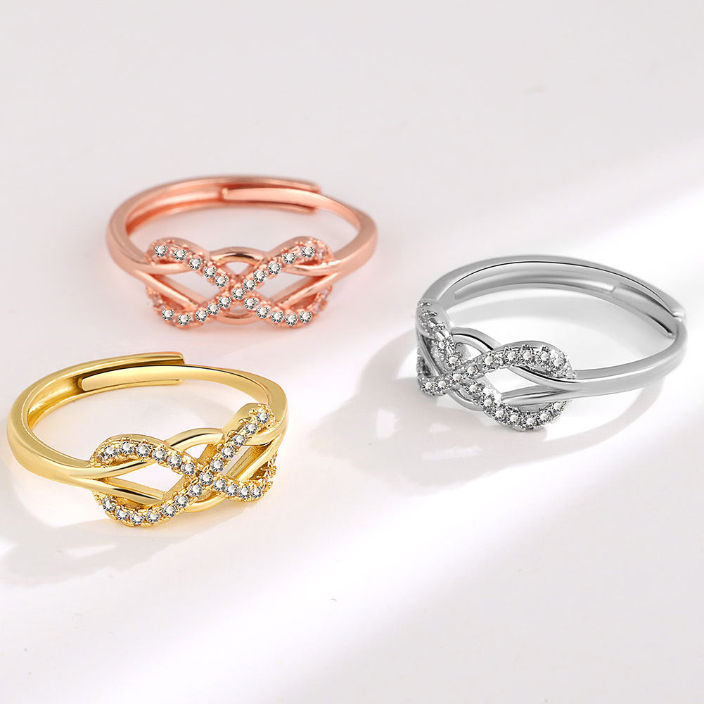 Shape Female Fashion Trendy Personality Diamond Rings