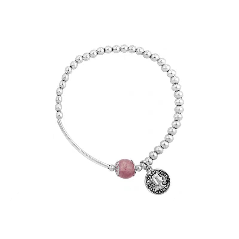 Bracelets ronds à tête de fraise pour femmes, vent froid