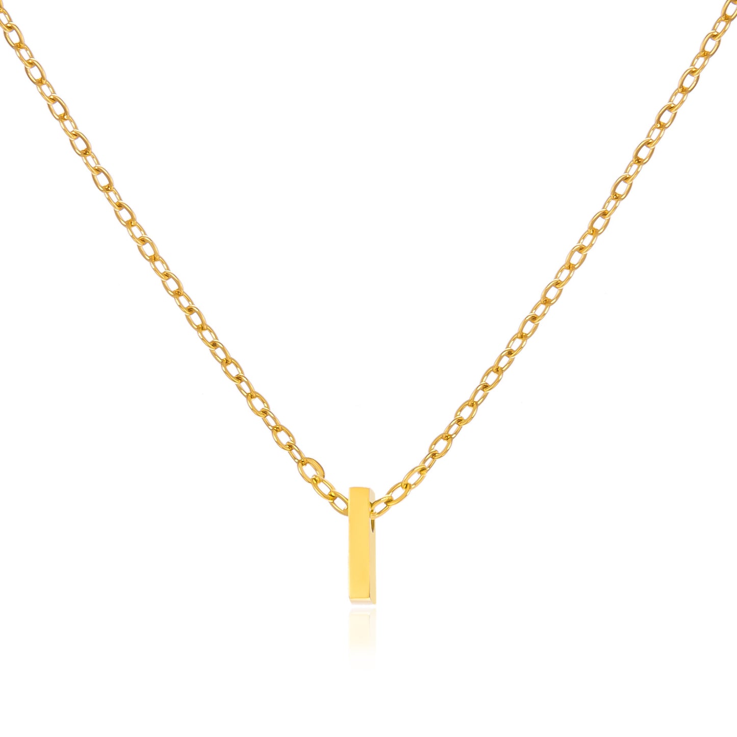 Letter Personalized Simple Stainless Steel Clavicle Pendants