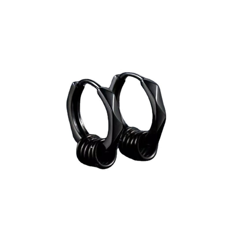 Men's Trendy Cool Handsome Black Single Hipster Rings