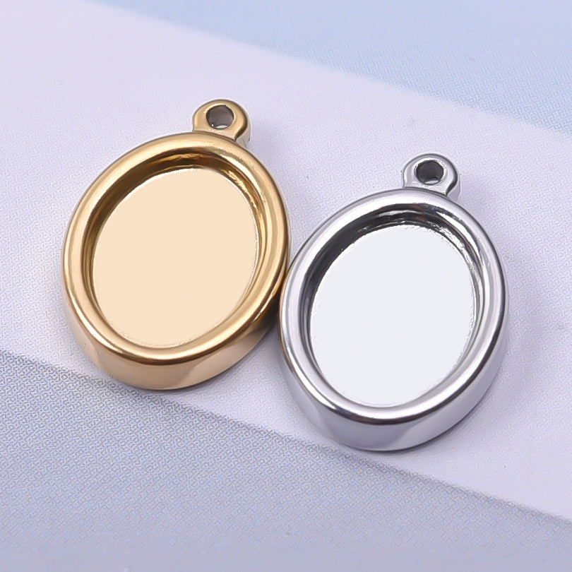 Stainless Steel Oval Dial Parts Handmade Vacuum Necklace