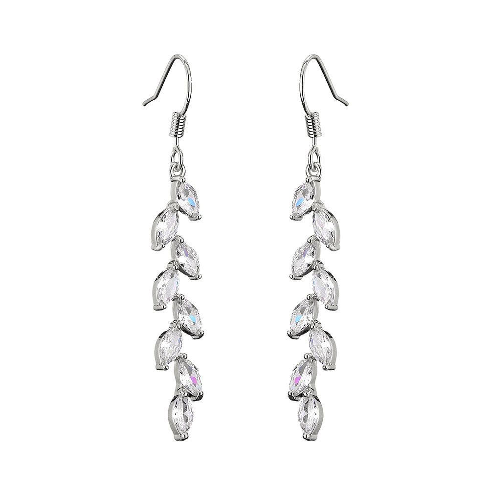 Boucles d'oreilles en Zircon incrusté de blé pour femmes et simples, pour boucles d'oreilles tendance