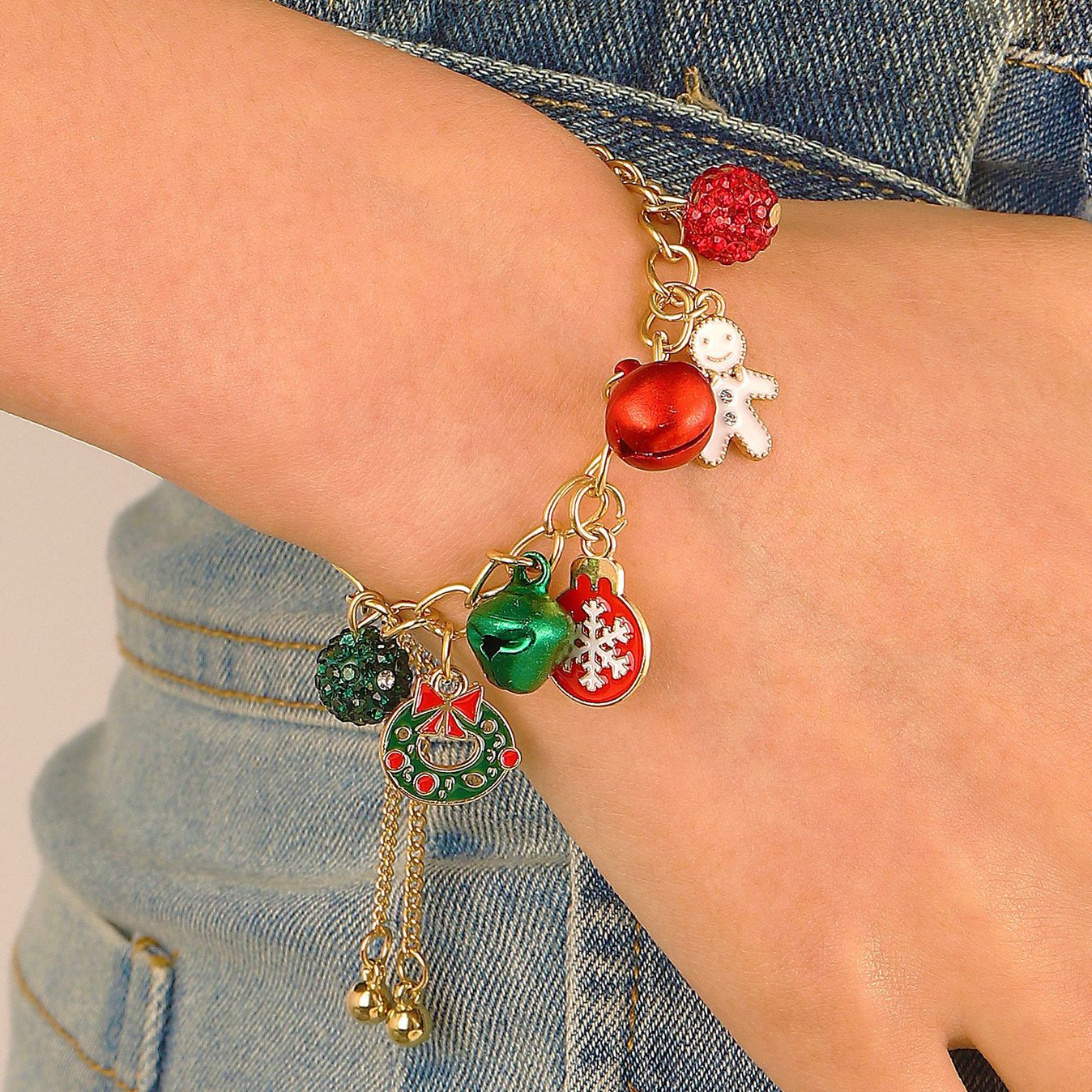 Style Creative Snowflake Elk Bell Santa Bracelets