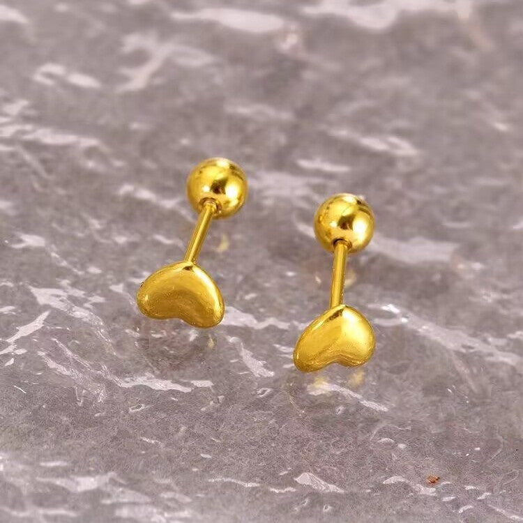 Women's Light Luxury Titanium Steel Fu Character Ethnic Earrings