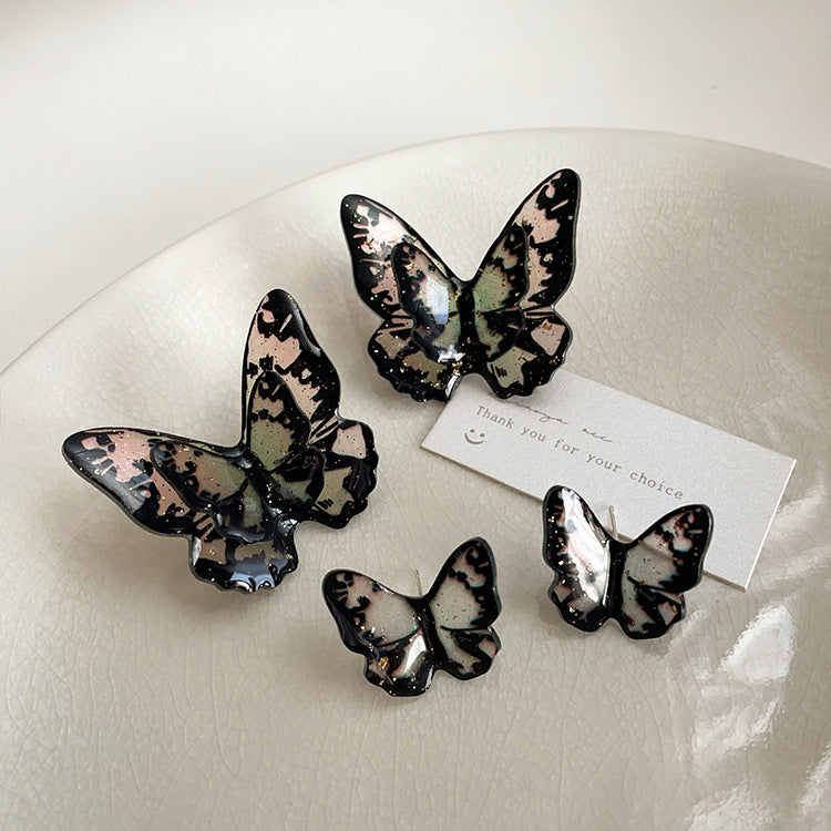 Women's Acrylic Butterfly Design Sense Niche Retro Personality Earrings