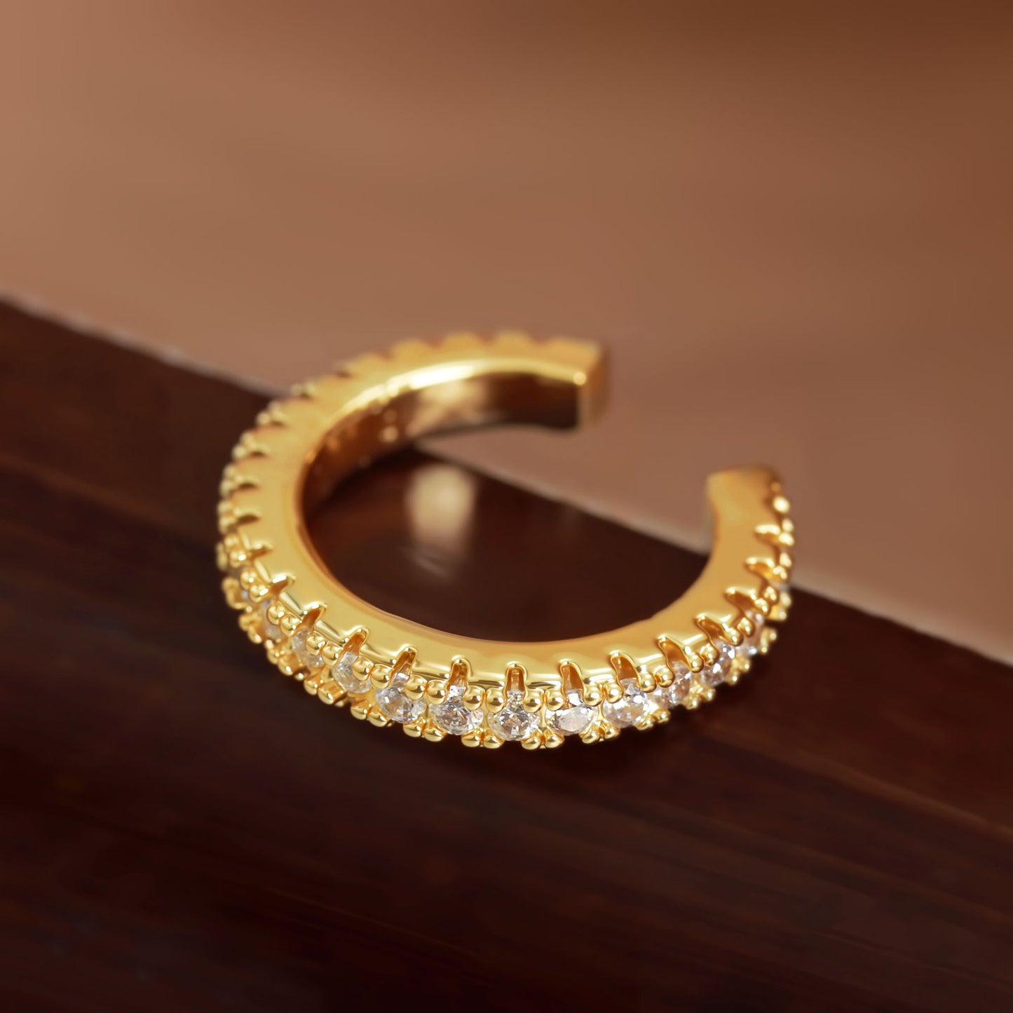 Copper Fashion Simple Single Shaped Earless Ear Buckle
