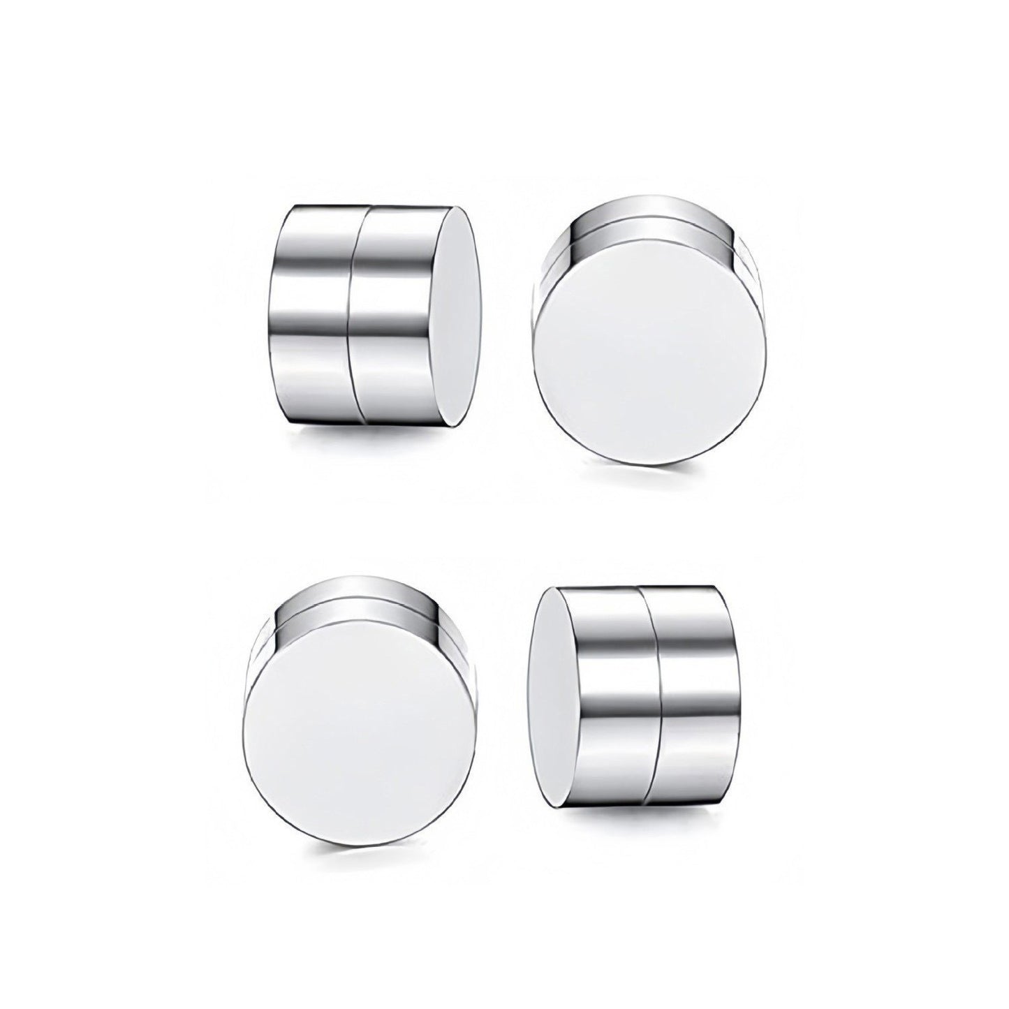 Zircon Stainless Steel Magnet Clips Couple Ear Clip