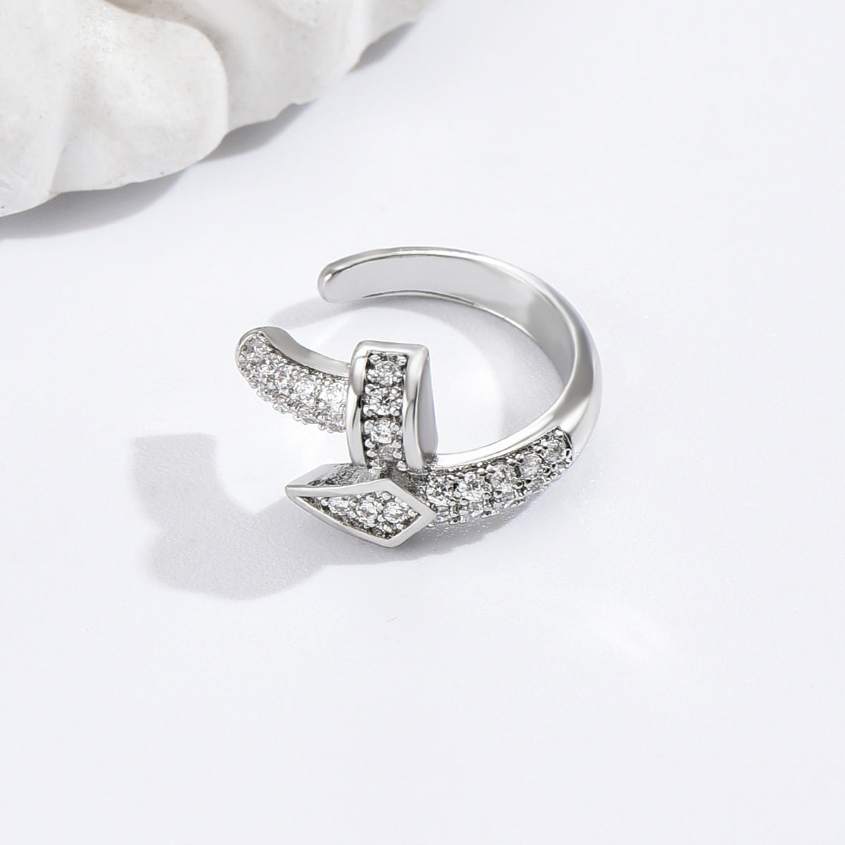 Retro Micro Inlaid Zirconium Nail Ear Bone Clip Advanced Earrings