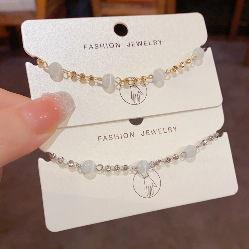 Women's Fashion Opal Beads Temperament Light Luxury Simple Unique Bracelet