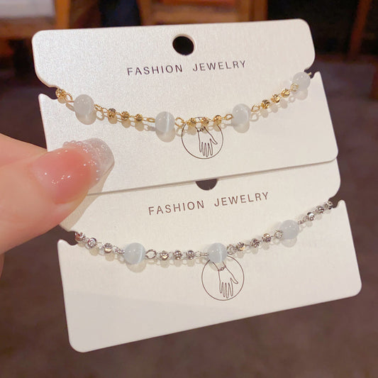Women's Fashion Opal Beads Temperament Light Luxury Simple Unique Bracelet