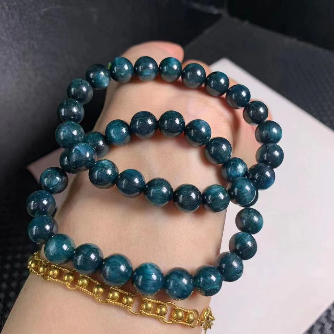 Bracelets de mode en cristal bleu vert pour femmes, hommes et bijoux