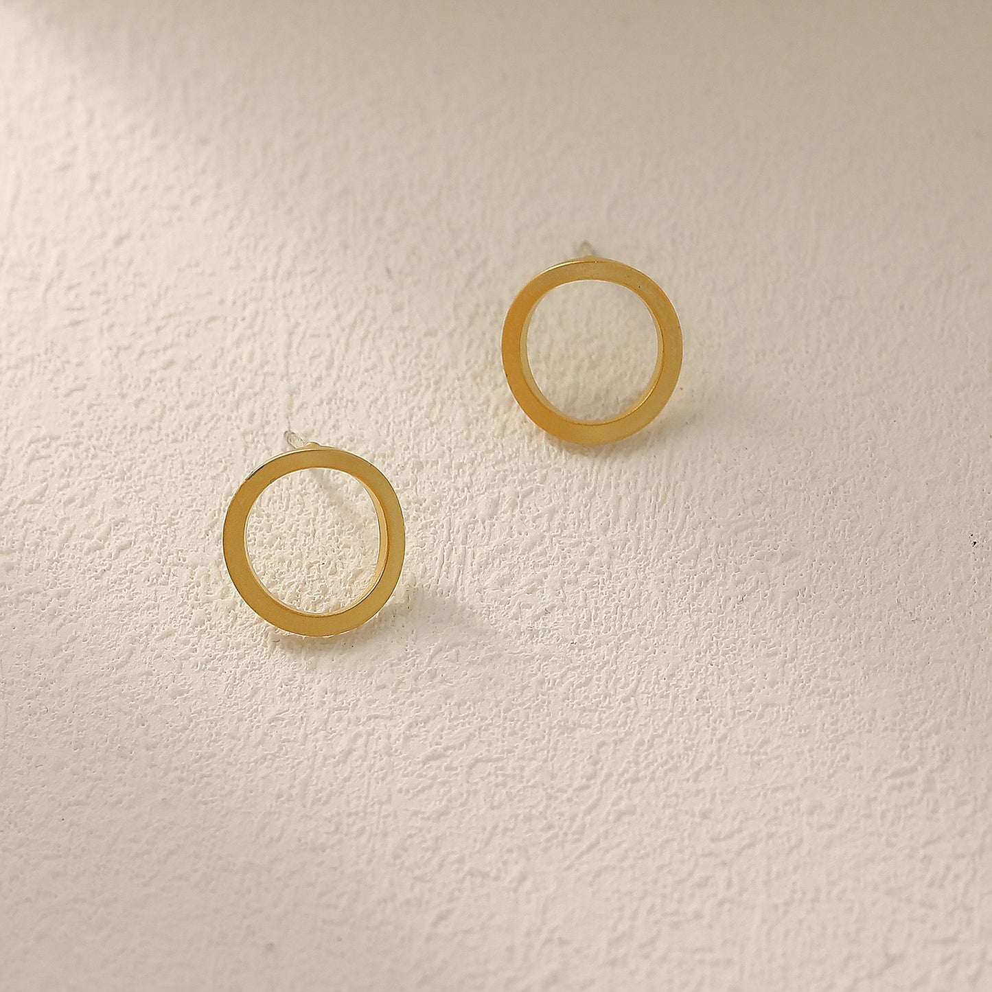 Minimalist Matte Circle Design Temperamental Personality Earrings