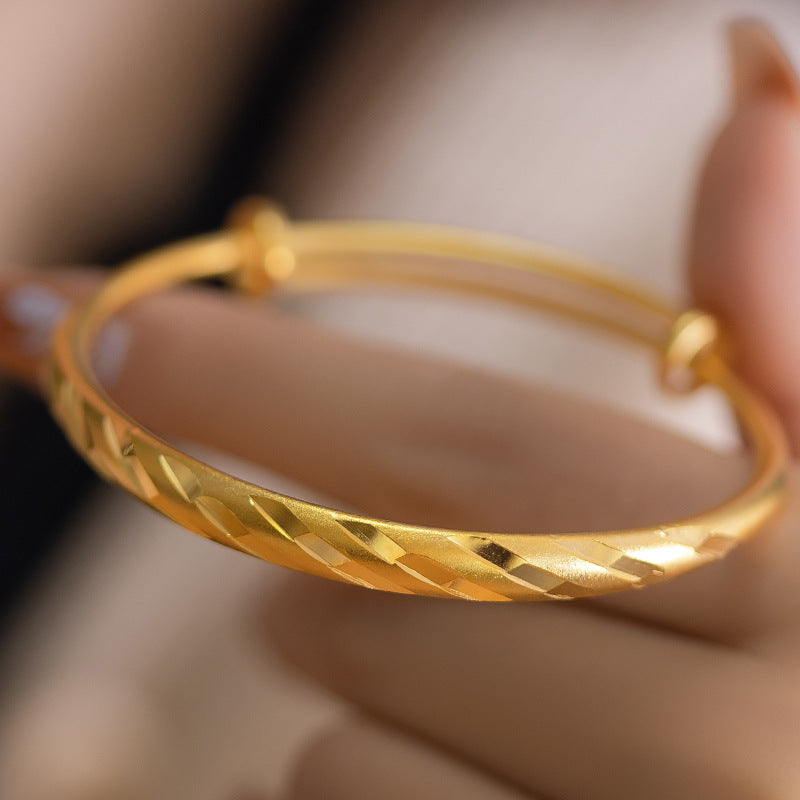 Women's Push-pull Alluvial Gold Meteor Shower Thickened Bracelet