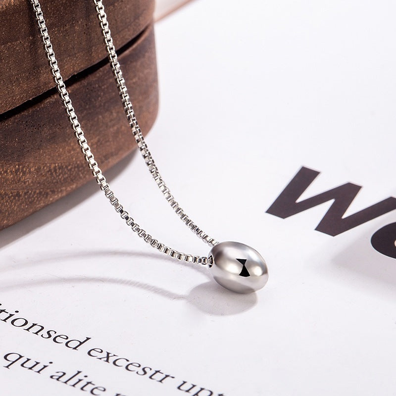 Women's Simple Glossy For Fashion Elegant Oval Clavicle Chain Necklaces