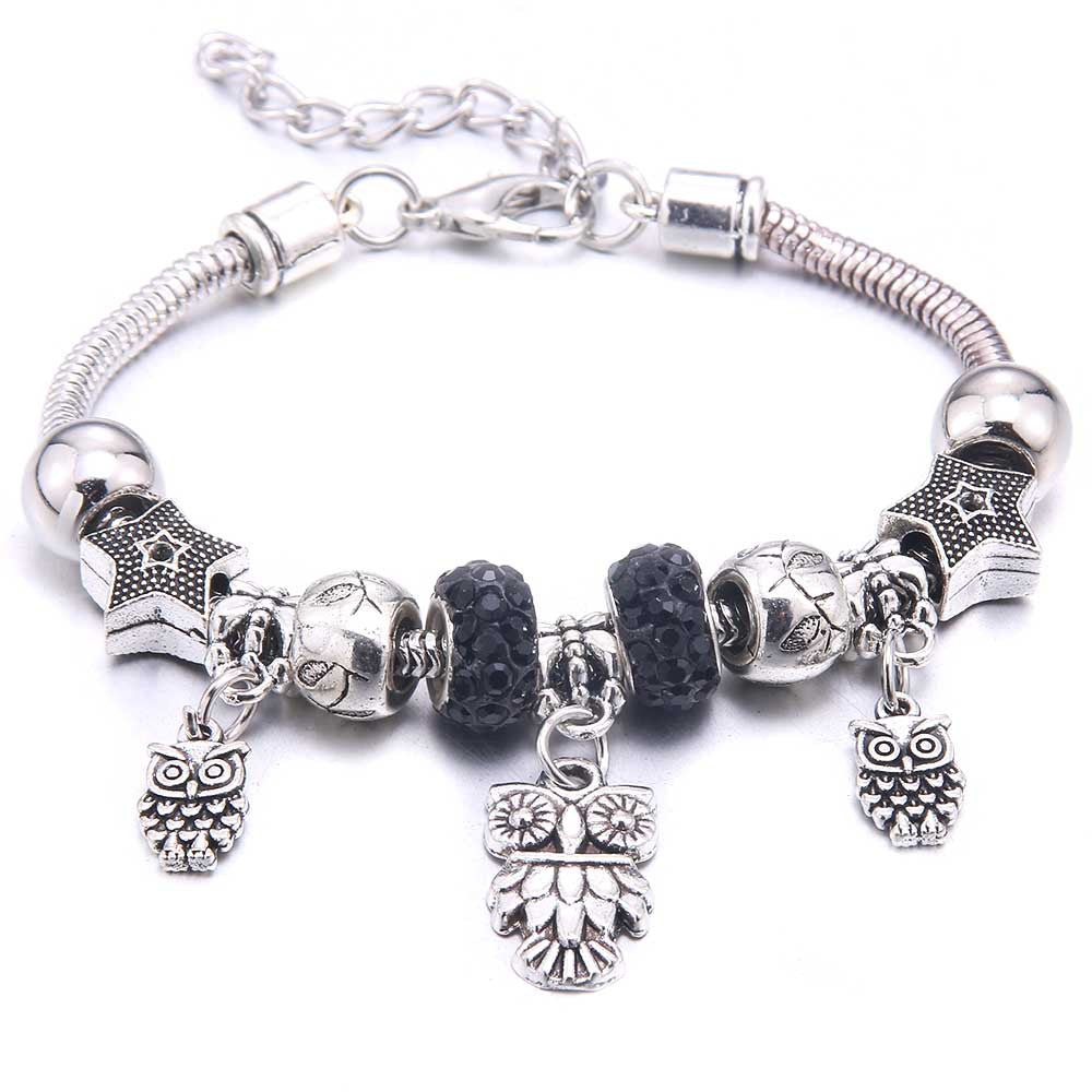 Women's Grid Popular Adjustable Crystal Love Butterfly Bracelets