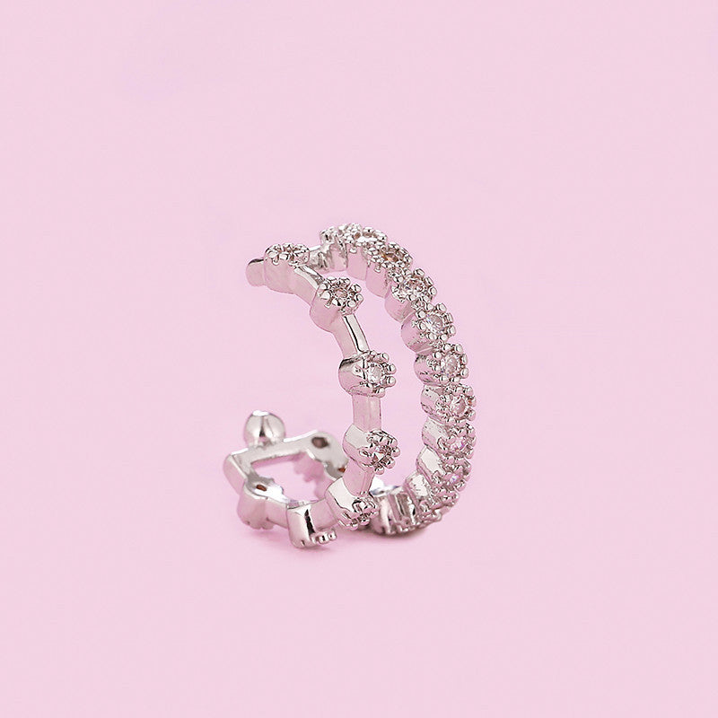 No Pierced Female Elegant Personality Diamond Simple Ear Clip