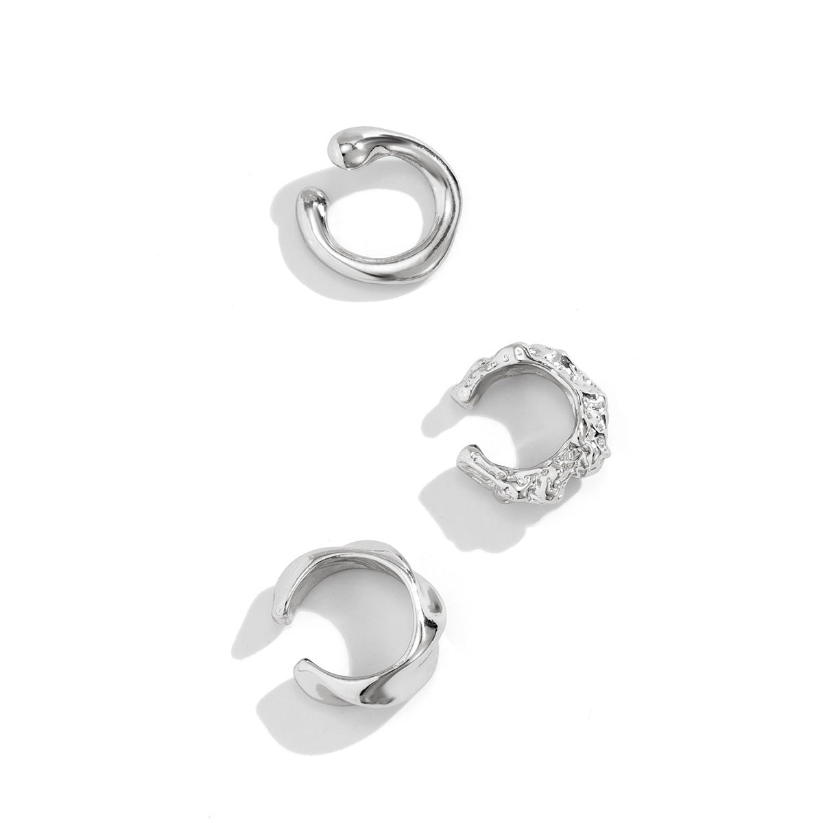 Beanie Simple Pleated Water Drop Ear Rings