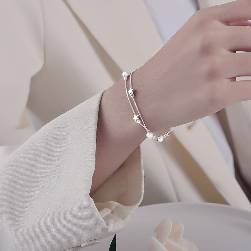 Women's Korean Style Twin Light Luxury High-grade Design Ball Bracelets