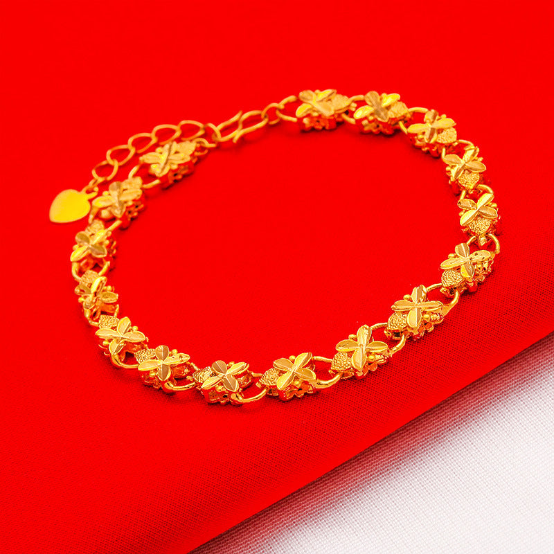 Jewelry Brass Gold-plated Fish Four-leaf Heart Bracelets