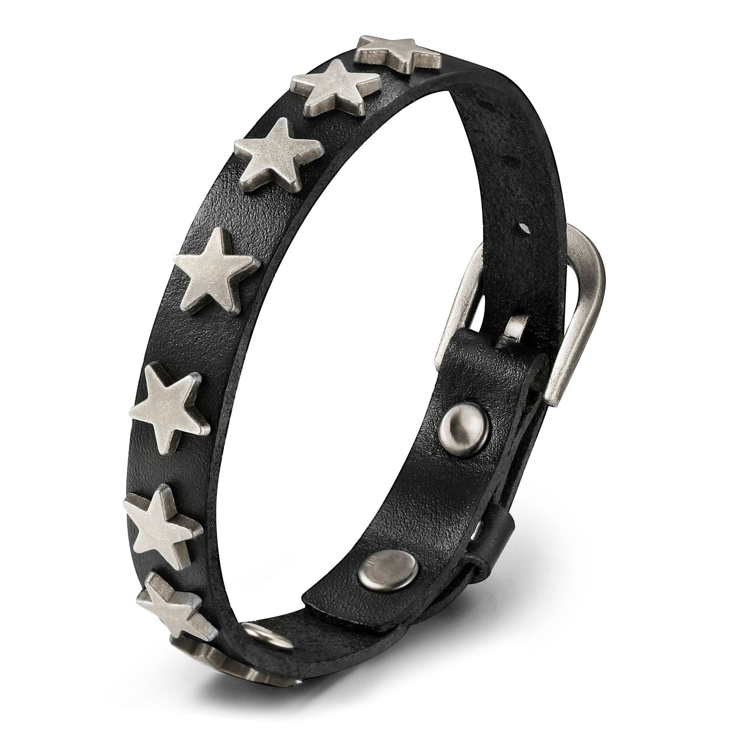 Armbänder für Damen und Herren sowie Punk-Retro-Ornamente und fünfzackige Sterne