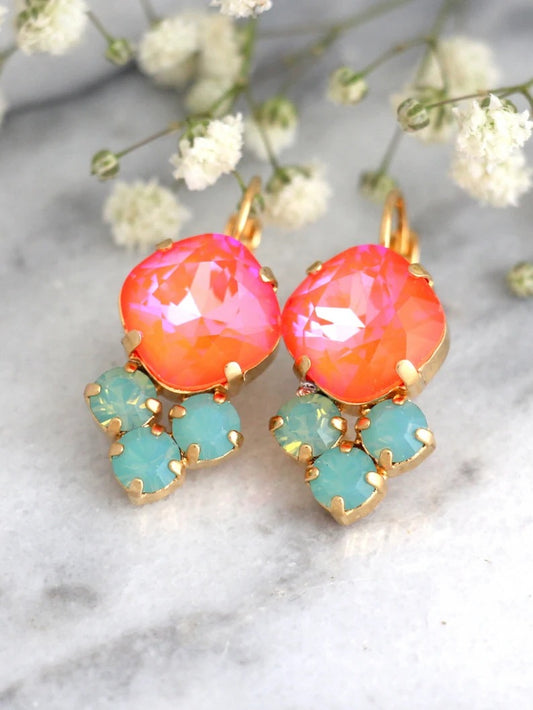Women's Ethnic Style Colorful Eardrops Atmosphere Exotic Earrings