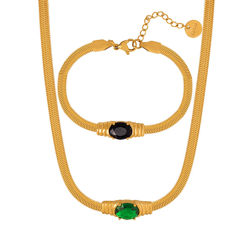 Luxury Fashion Glass Stone Zircon Female Niche Bracelets
