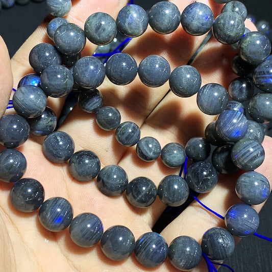 Natural Black Blue Light Cat Eye Bracelets