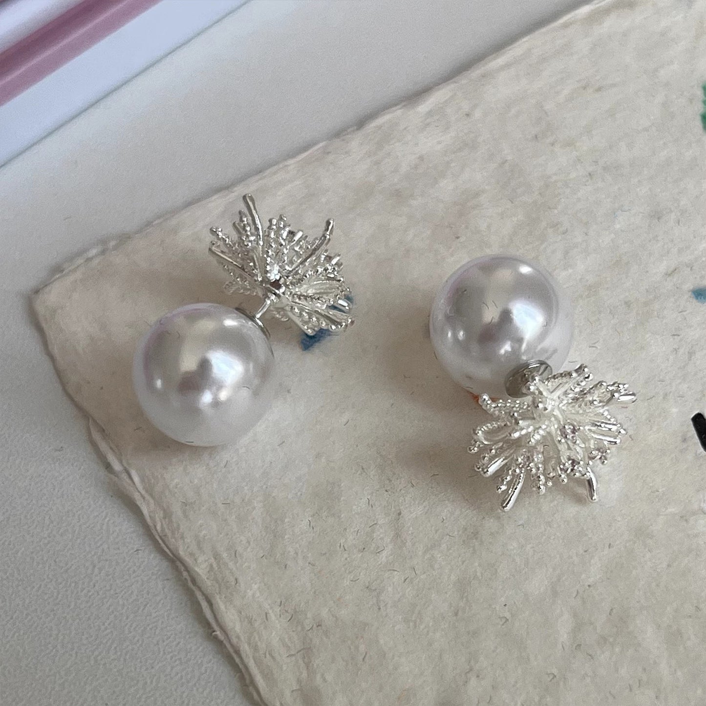 Women's One Style For Firework Pearl Niche Design Unique Fashion Exquisite Stud Earrings