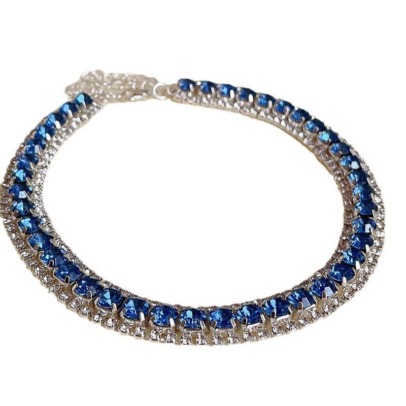 Light Luxury High-grade Zircon Niche Retro Clavicle Jewelry Set