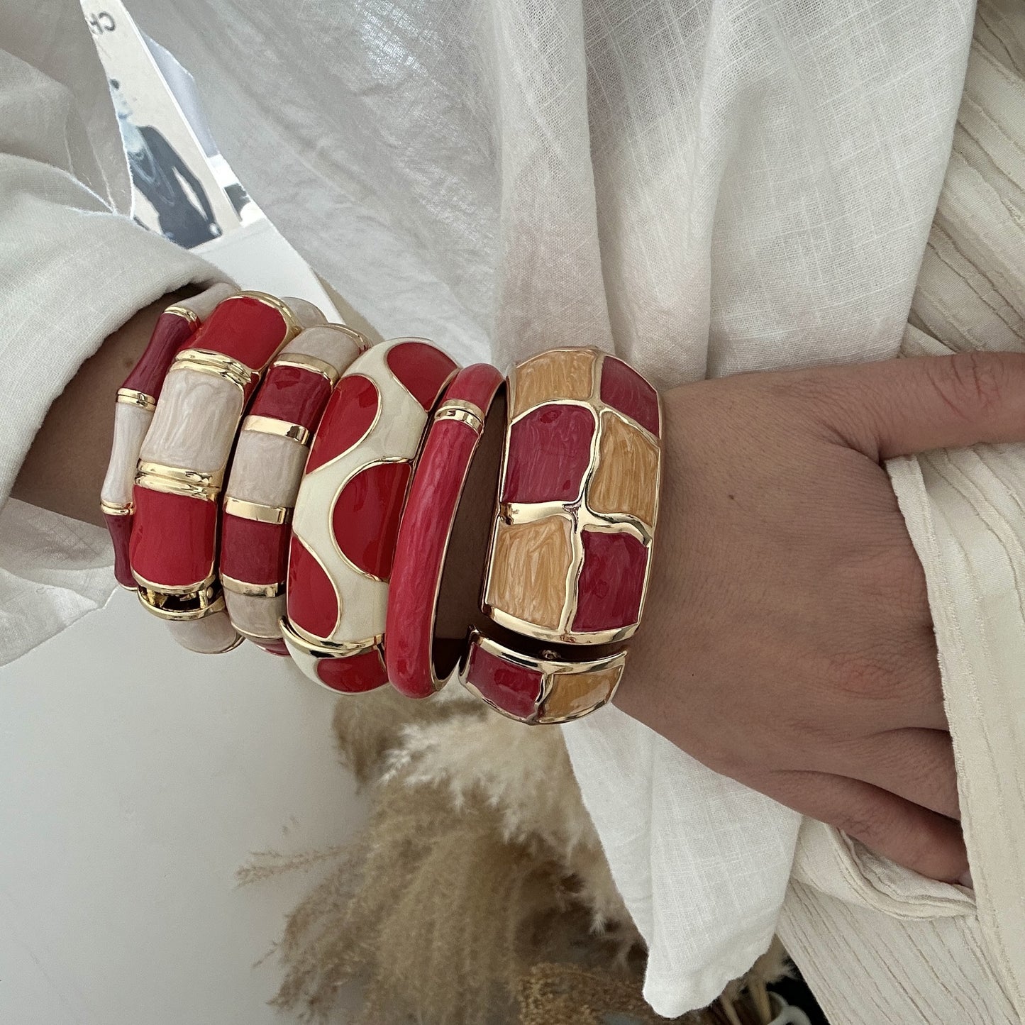 Alloy Female Personality Enamel Drop Oil Vacation Style Bracelets