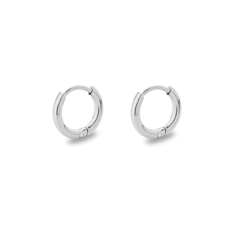 Titanium Steel Stainless Coil Trendy Arc Glossy Ear Buckle