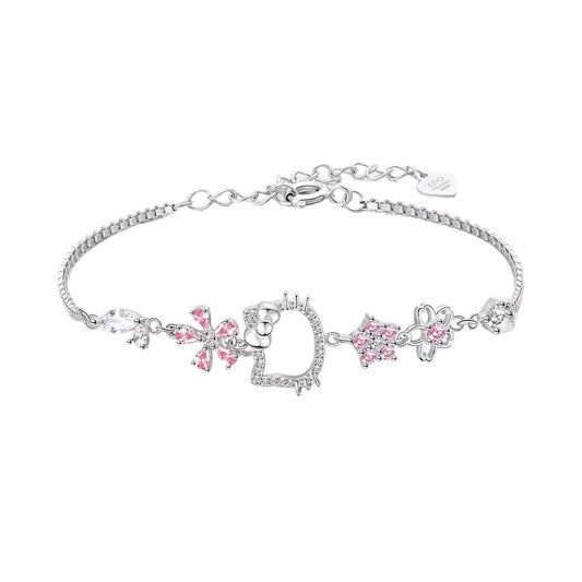Good-looking Zircon Flower Cartoon Female Special Interest Light Luxury Advanced Bracelet