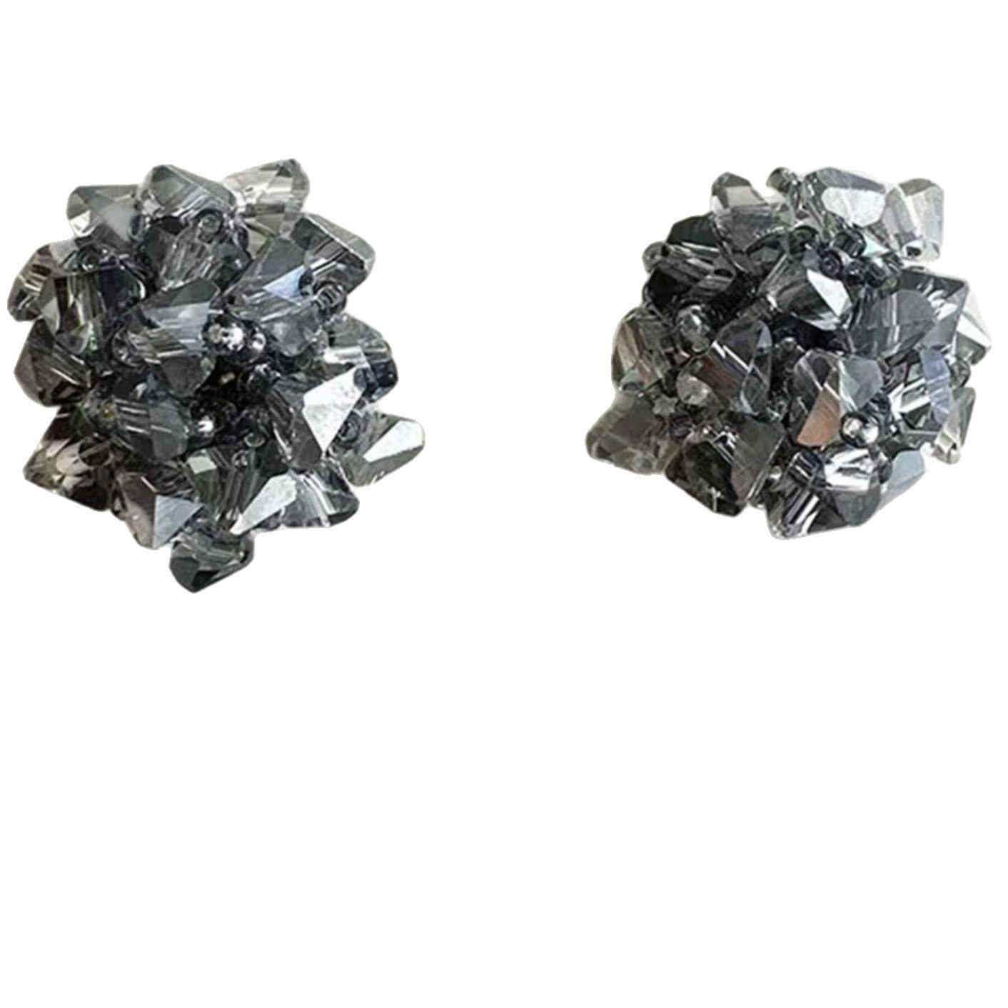 Black Fireworks Beaded Crystal Light Luxury High-grade Mosquito Ear Clip