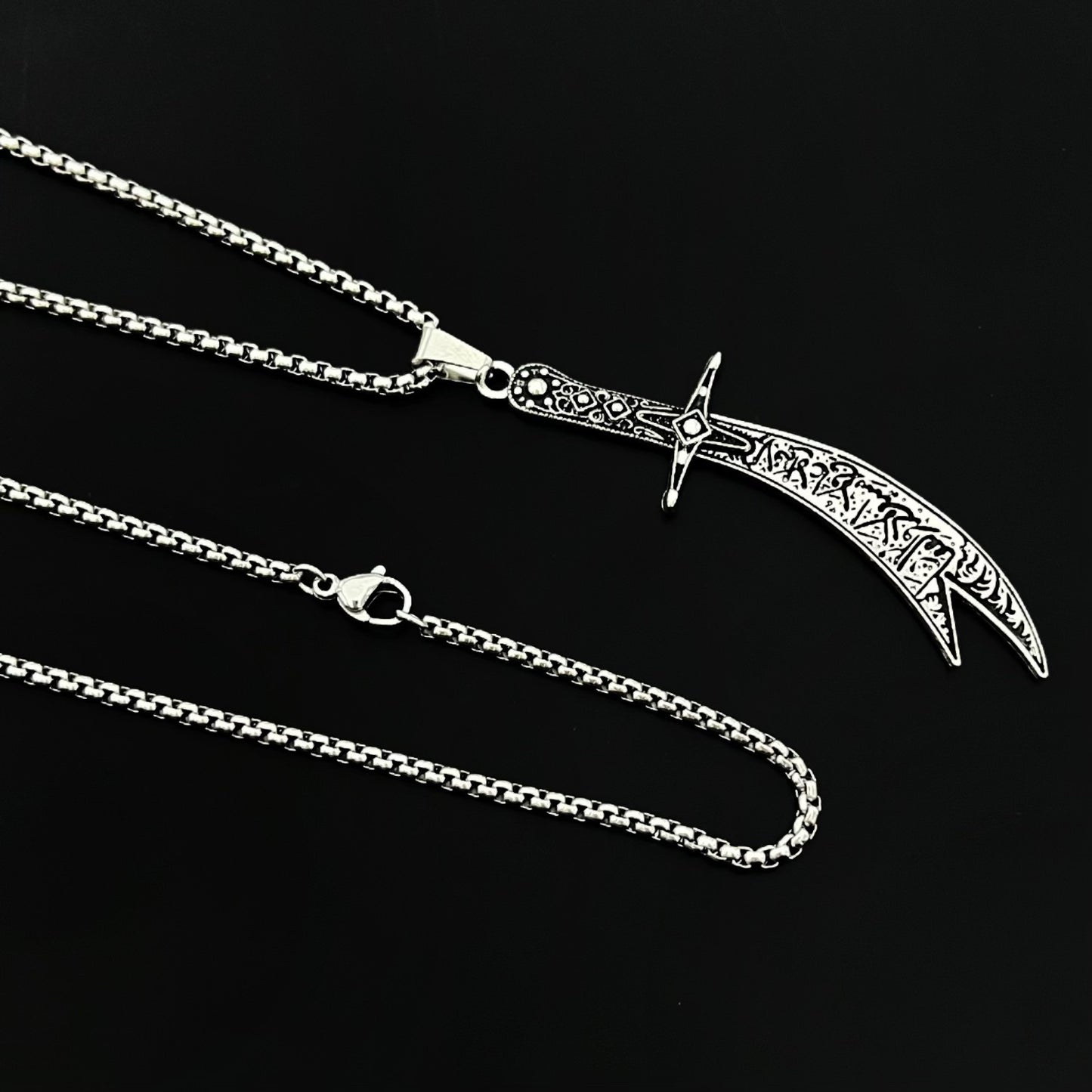 Knife Fashionable Hip Hop Gothic Style Sweater Necklace