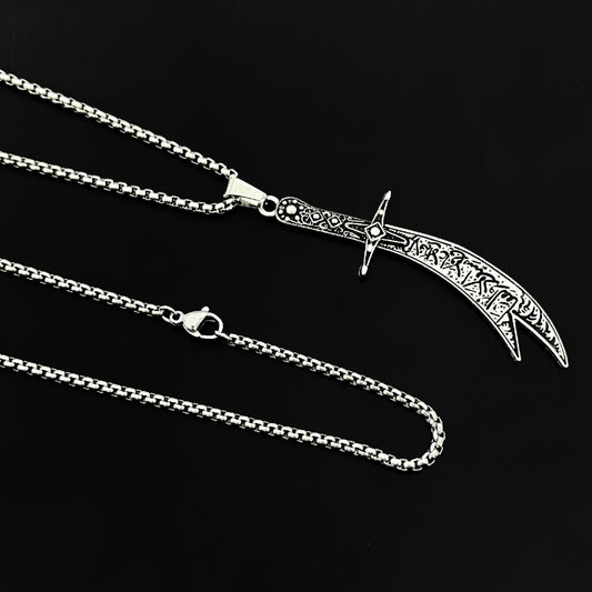 Knife Fashionable Hip Hop Gothic Style Sweater Necklace