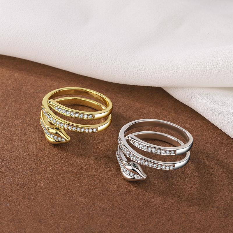 Fashionable Winding Snake Minimalist Hip Hop Niche Rings