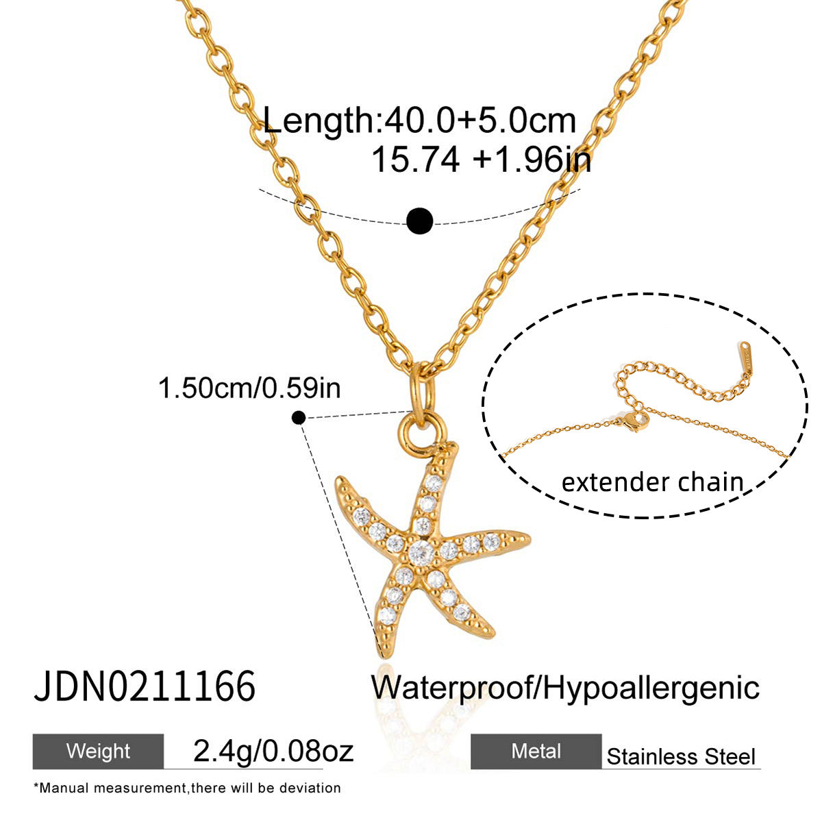Gold Stainless Steel Zircon Marine Light Luxury High Sense Bracelets
