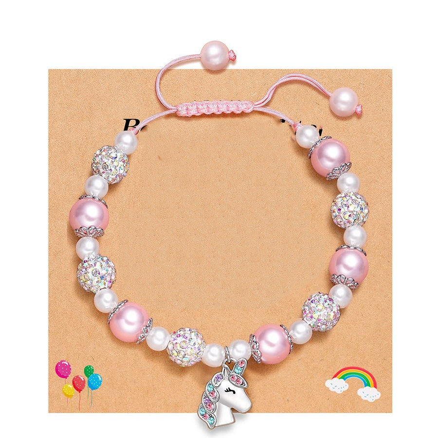 Imitation Pearl Love Woven Little Easter Bracelet