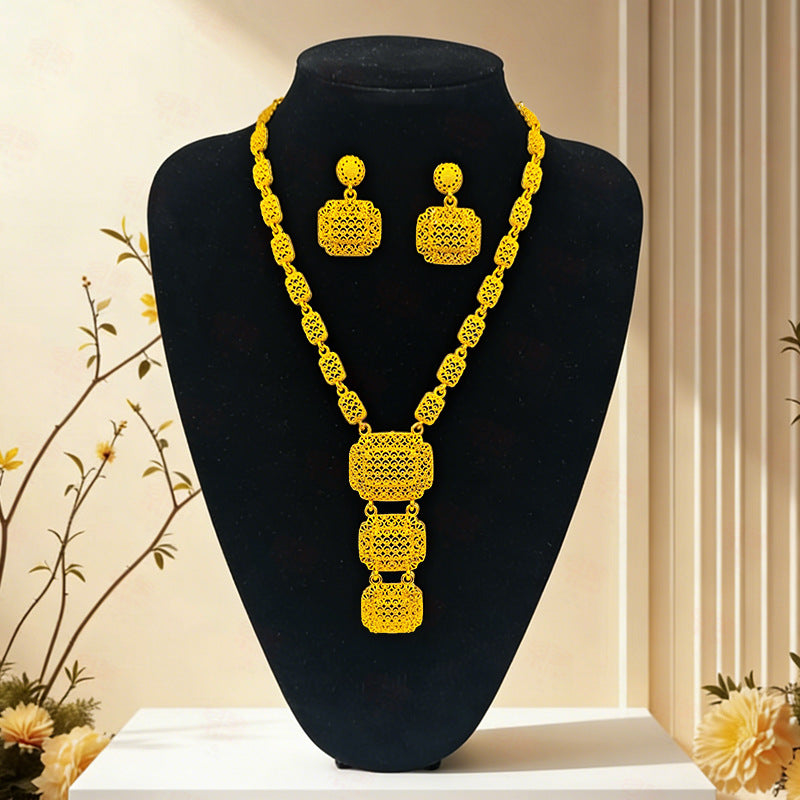 Imitation Gold Shop High Color Retention Jewelry Set